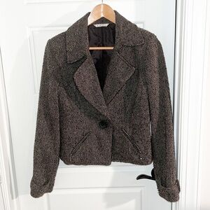 CAbi Tweed Wool Blazer Jacket